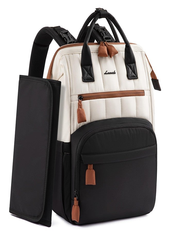 لوف فوك حقيبة ظهر لوففوك المنتفخة لحفاضات الأطفال، حقيبة خفيفة الوزن للأطفال مع وسادة تغيير، حقيبة حفاضات للأم والأب مزودة بأبازيم لعربة الأطفال - Image 1